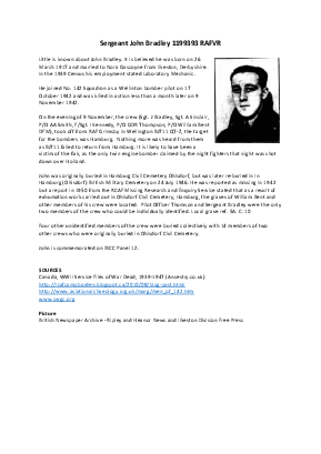 A preview of a PDF biography for Bradley, John